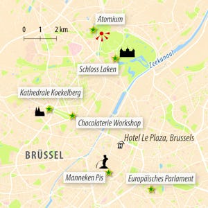 Stadtkarte Brüssel&nbsp;&ndash;&nbsp;&copy;&nbsp;Eberhardt TRAVEL