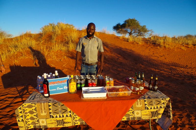 Sundowner-Bar in der Kalahari - ©Eberhardt TRAVEL - Annett Müller