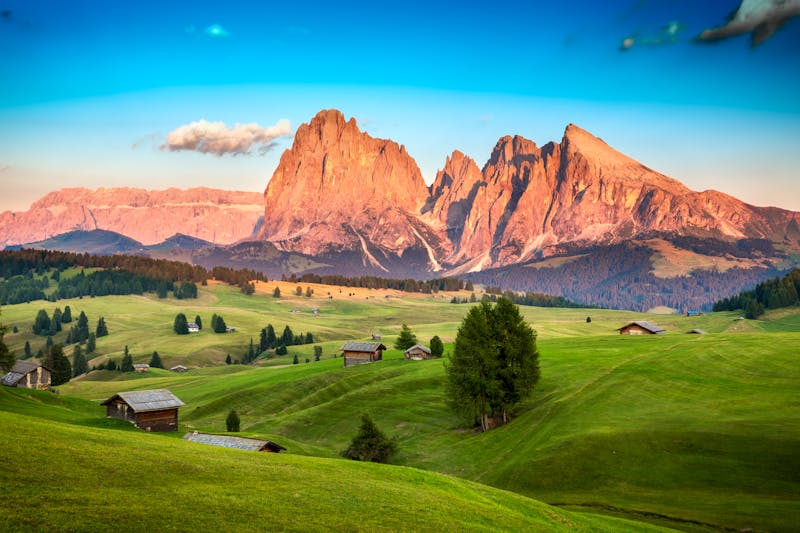 Seiser Alm with Langkofel Group - ©©Frank - stock.adobe.com