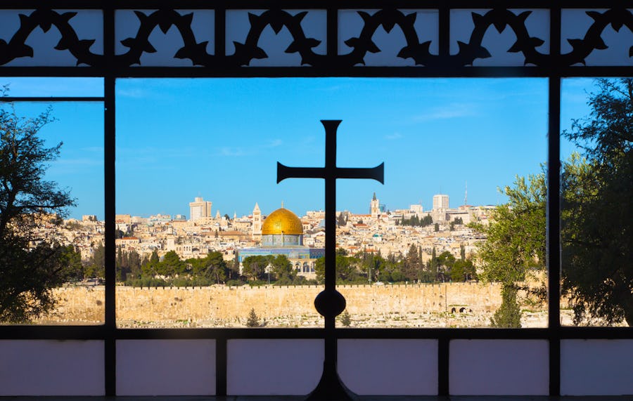 Blick aus der Kirche Dominus Flevit auf Jerusalem – © ©Renáta Sedmáková - stock.adobe.com