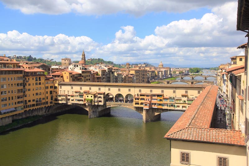 Blick aus den Uffizien auf die Ponte Vecchio - ©Dr. Uwe Lorenz