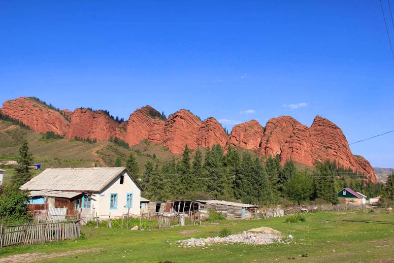 Die Felsformation Sieben Ochsen in der Dzhetyt Oguz-Schlucht - ©Sylvia Ott-Eberhardt TRAVEL