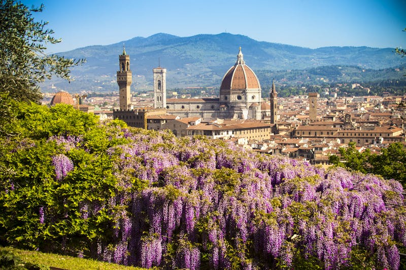 Florenz - Blick vom Bardini-Park auf die Altstadt und die Kathedrale Santa Maria del Fiore - ©©gimsan - stock.adobe.com