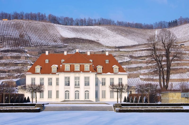 Schloss Wackerbarth in Radebeul bei Dresden im Winter - ©©LianeM - stock.adobe.com
