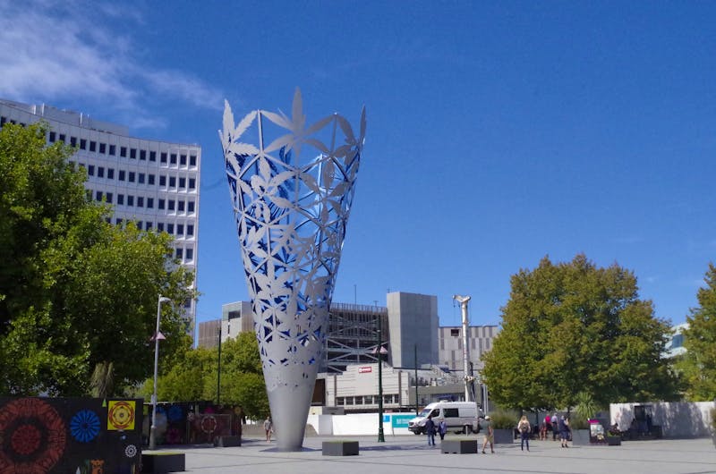 Foto-Stopp am Cathedral Square und der ChristChurch Cathedral - ©Stefanie Knisse für Eberhardt TRAVEL