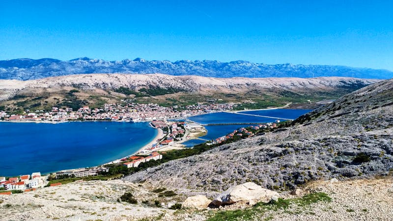 Insel Pag mit Stadt Pag - ©Konrad Füssel