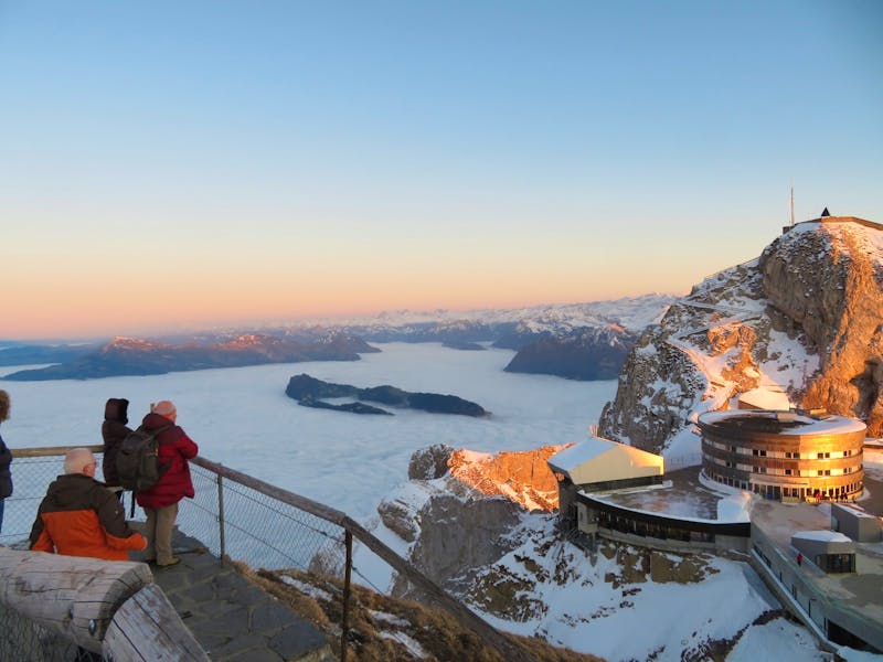 Auf dem Pilatus - Blick zum Hotel Bellevue und zum Esel - ©Annette Weise