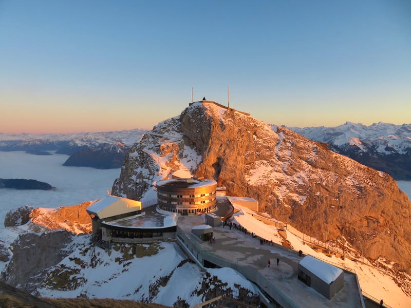 Auf dem Pilatus - Blick zum Hotel Bellevue und zum Esel - ©Annette Weise