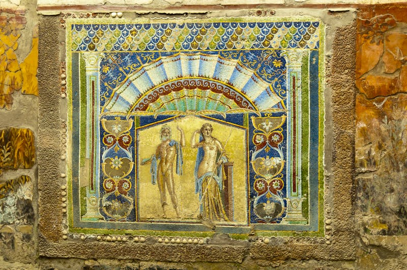 Herculaneum - Mosaik von Triton und Amphirite - ©quasarphotos - stock.adobe.com