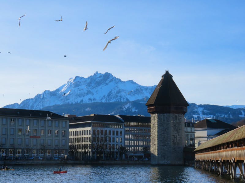 Luzern - Kapellbrücke und Pilatus - ©Annette Weise