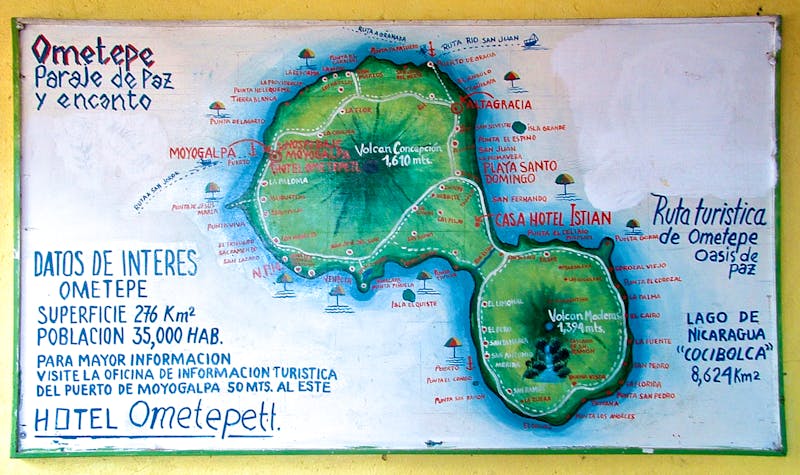 Map de Ometepe - ©Eberhardt TRAVEL