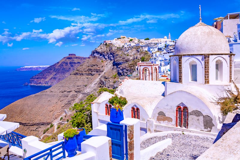 Inselhauptstadt Thira - Santorin in der Ägäis - ©©Mari79 - stock.adobe.com