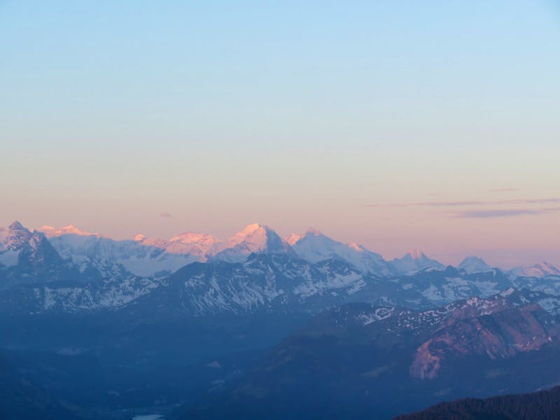 Morgenstimmung auf dem Pilatus - Eiger, Mönch und Jungfrau - ©Annette Weise