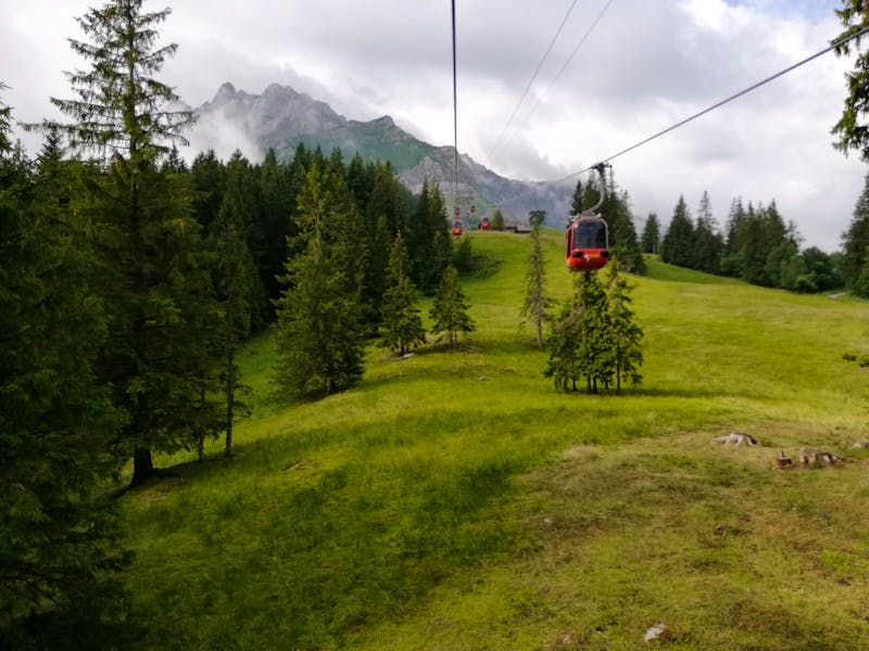 Abschied vom Pilatus, Fahrt mit Kabinen- und Gondelbahn nach Kriens - ©Gisela Gerlach