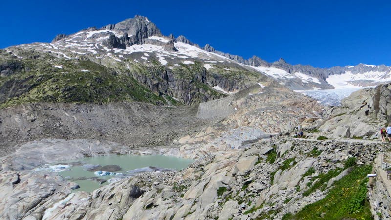 ahrt über den Furka-Pass - Blick zum Rhonegletscher - ©Annette Weise