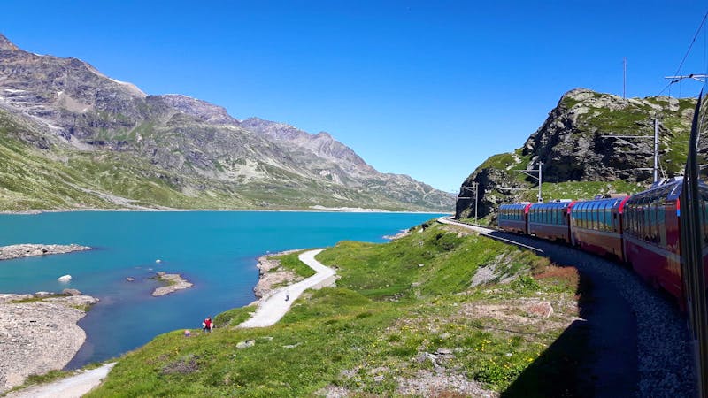 Fahrt mit dem Bernina-Express (Lago Bianco) - ©Katrin Deutschbein