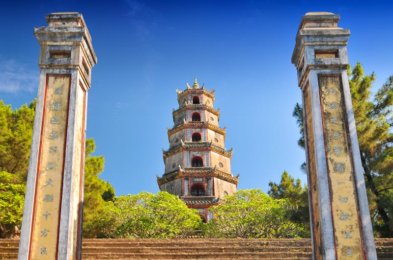 Hue Phuoc Duyen-Turm der Thien Mu-Pagode, historic temple in the city of Hue in Vietnam. - &copy;©Cezary Wojtkowski - stock.adobe.com