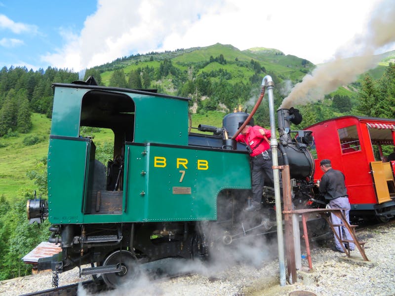 Fahrt mit der Brienzer Rothornbahn - Wasser wird aufgetankt - ©Annette Weise