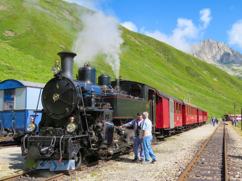 Fahrt mit der Furka-Dampfbahn - ©Annette Weise