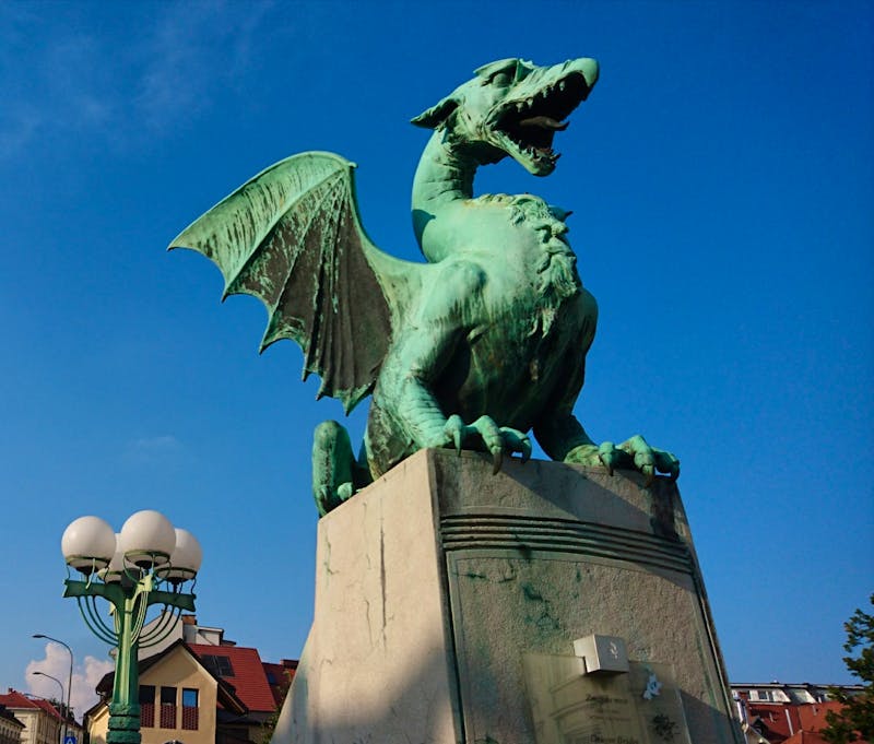 Wahrzeichen Ljubljanas, der Drache - ©Simone Willner