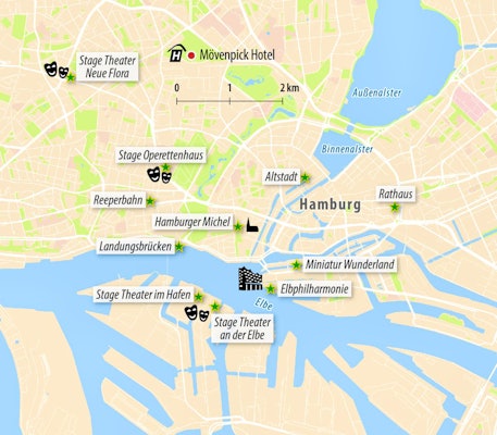Stadtkarte von Hamburg – © Eberhardt TRAVEL