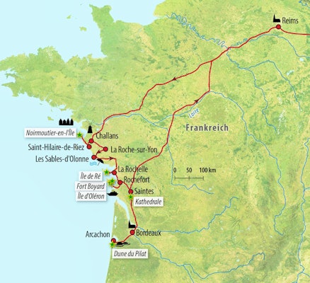 Ihre Auto-Rundreise-Route in Frankreich – © Eberhardt TRAVEL