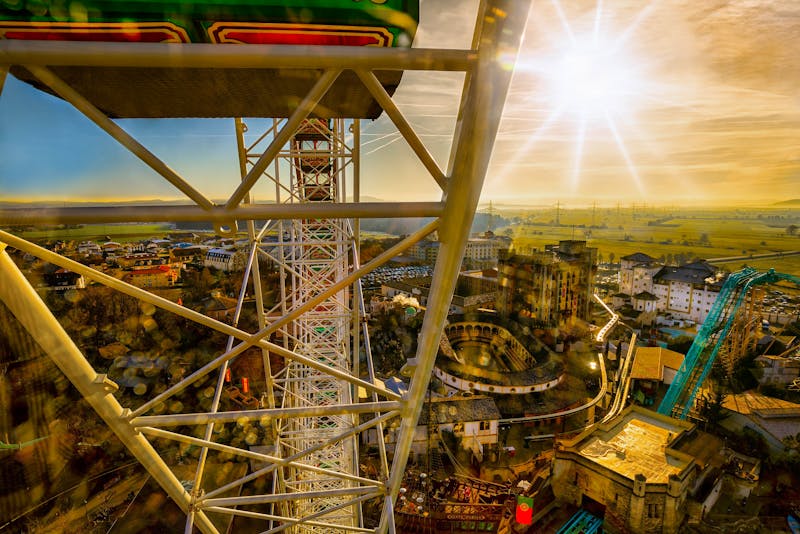 Europa-Park Rust – Blick vom Riesenrad auf den Park  - ©Sander Boer Fotografie – Europa-Park GmbH & Co Mack KG