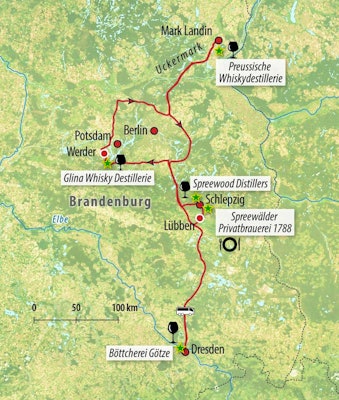 Ihre Whisky-Rundreise-Route in Brandenburg – © Eberhardt TRAVEL