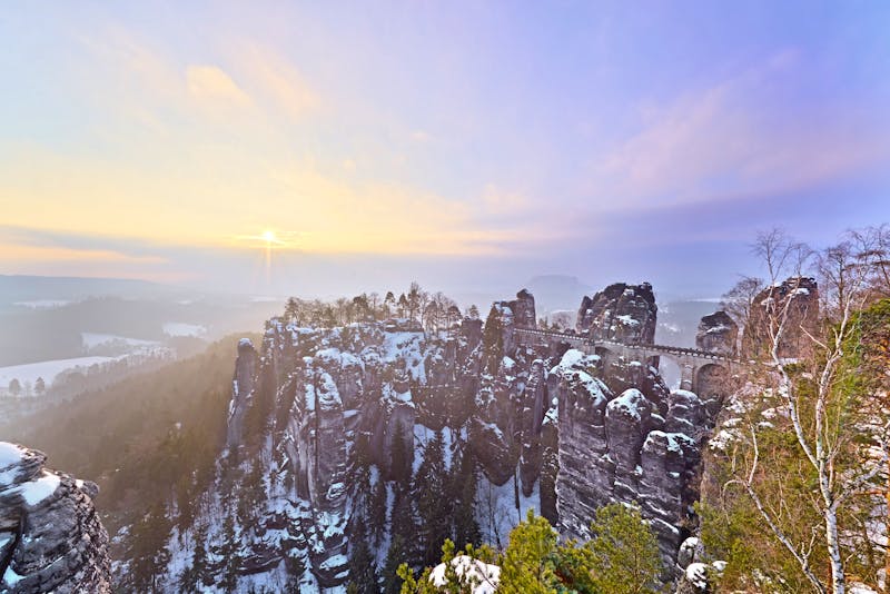Basteibrücke Sächsische Schweiz Winter - ©Foto Achim Meurer - achimmeurer.com
