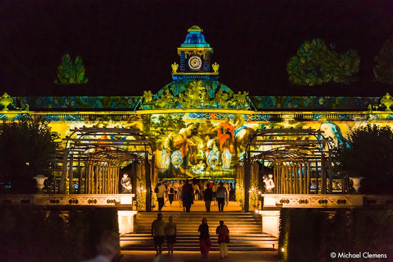 Potsdamer Schlössernacht - Schloss Sanssouci hell erleuchtet - ©Michael Clemens