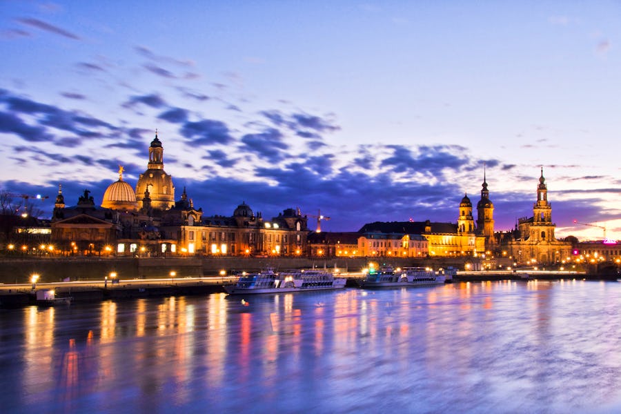 Dresden am Abend - Elbe und Altstadt-Panorama – © Pixabay