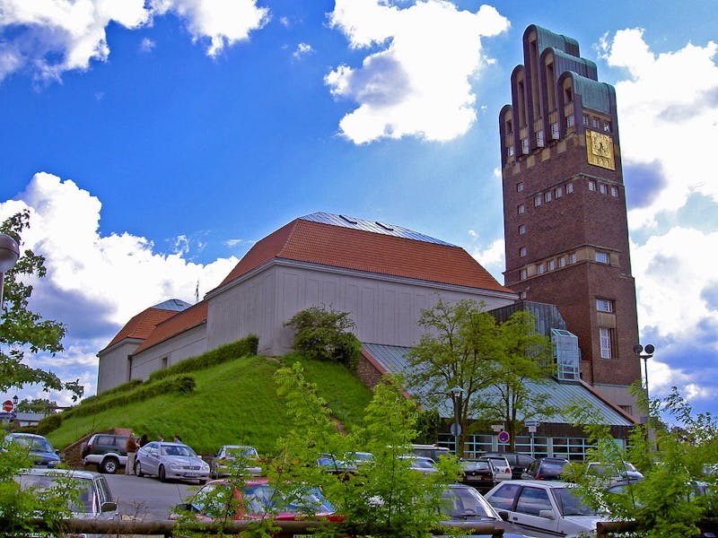 Darmstadt - Mathildenhöhe mit Hochzeitsturm - ©Wikimedia