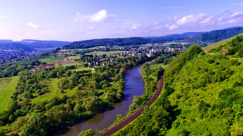 Saarschleife bei Wiltigen mit Blick auf Kanzem - ©Helge Rieder - Wikimedia