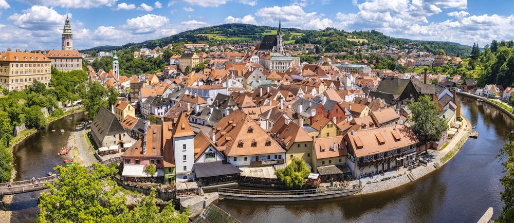 Blick auf die Altstadt von Böhmisch Krumau (Cesky Krumlov) und die Moldau &ndash; &copy; Pixabay