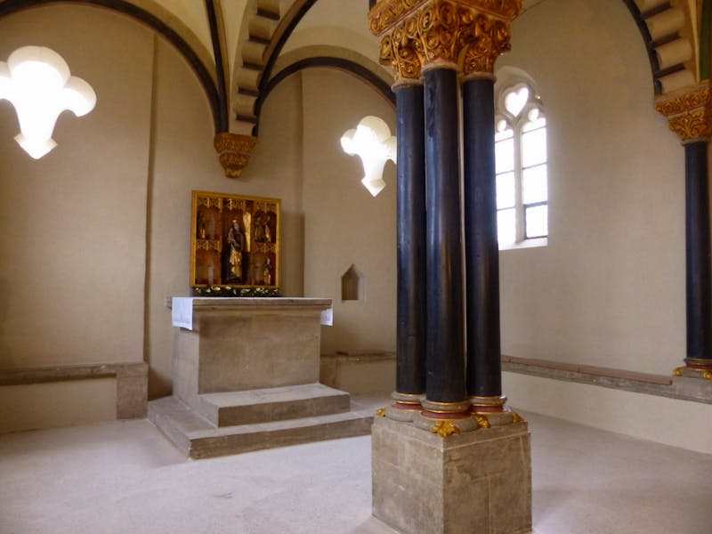 Schloss Neuenburg bei Freyburg - verzierter Fürstenteil der Doppelkapelle - ©Dr. Michael Krause