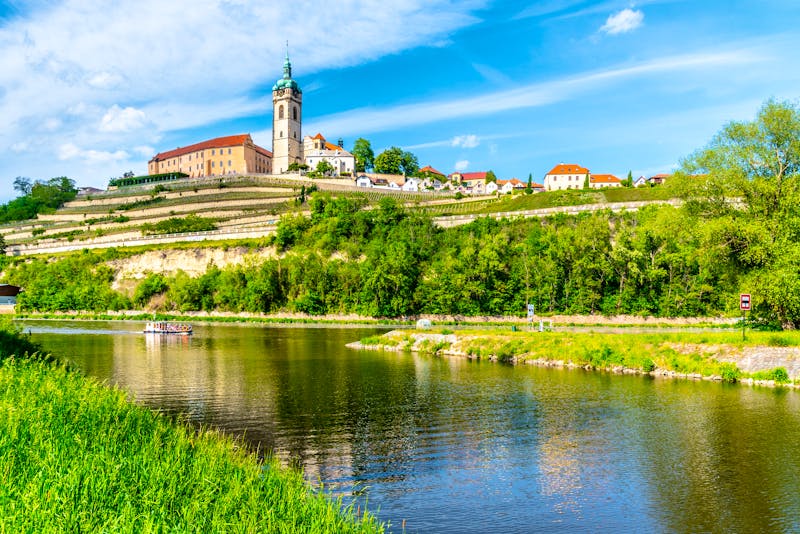 Schloss Melnik an Moldau und Elbe - ©pyty - stock.adobe.com