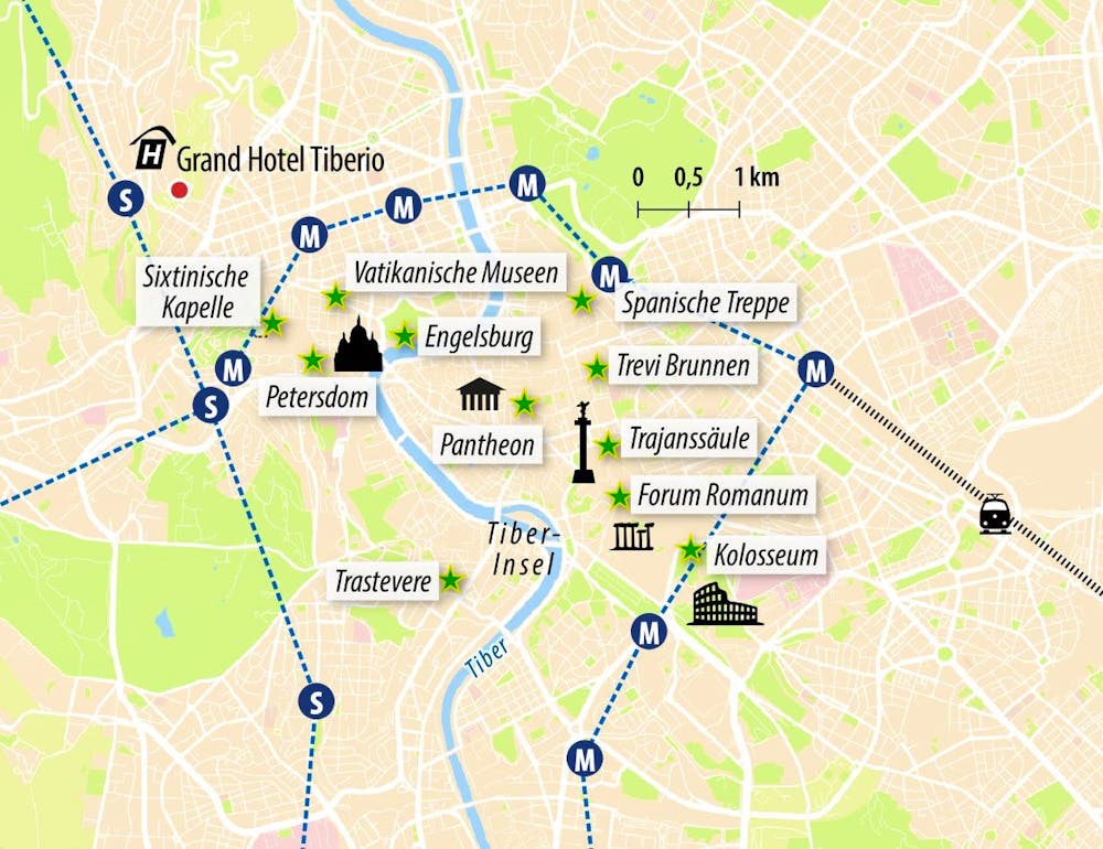 Stadtkarte von Rom – © Eberhardt TRAVEL
