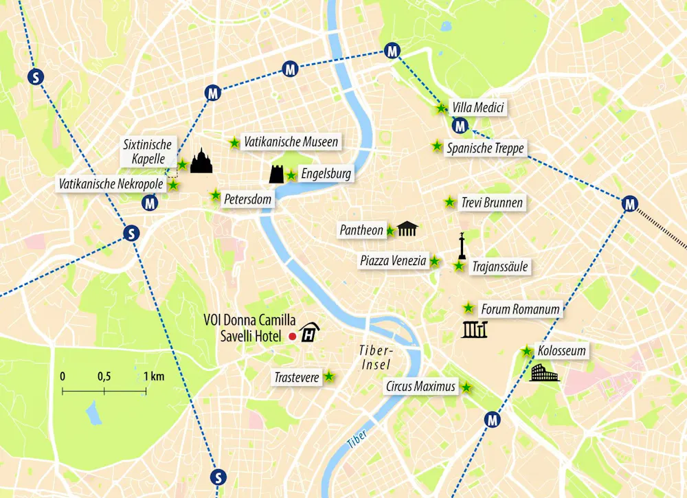 Stadtkarte von Rom &ndash; &copy; Eberhardt TRAVEL