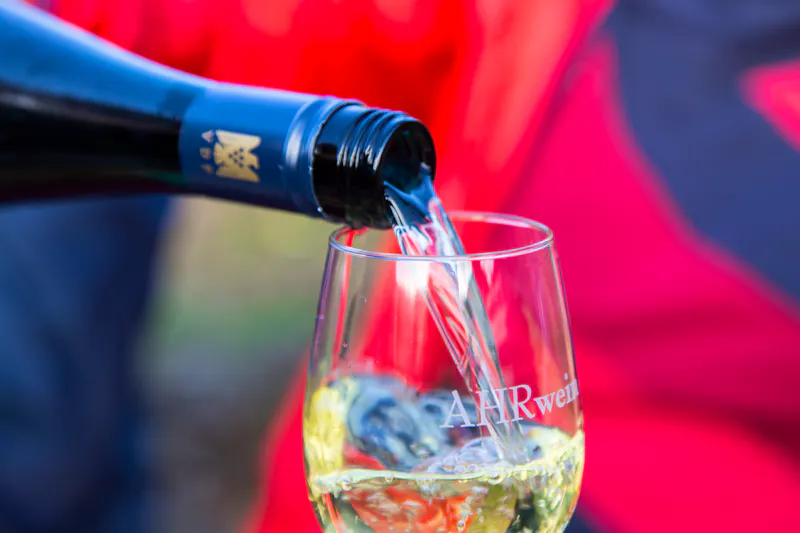 Weinprobe im Ahrtal - ein Glas köstlicher Ahrwein  - &copy;©Julia Hermann - stock.adobe.com