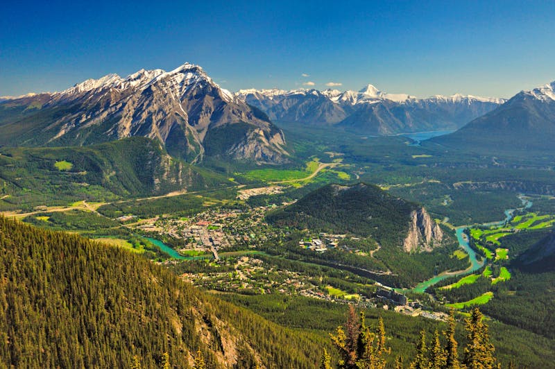 Blick vom Sulphur Mountain auf Banff - ©nathandanks.com - stock.adobe.com