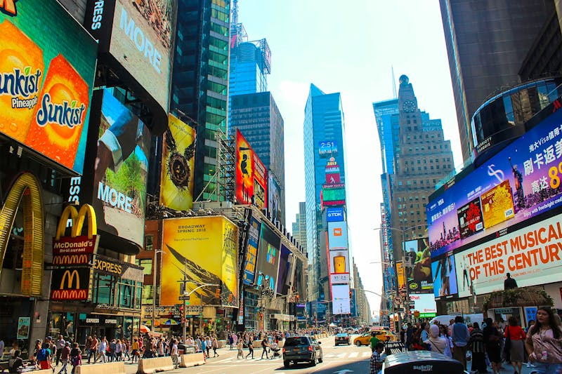 Times Square und Broadway in New York - USA - ©Bild von Wallula auf Pixabay