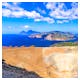 Blick von Vulcano über den Krater auf die anderen Liparischen Inseln – © tiborscholz - stock.adobe.com