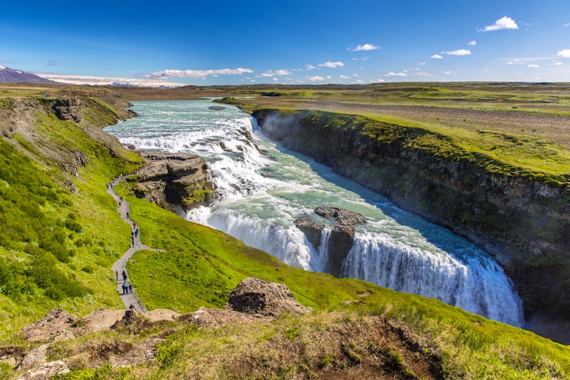 Der gewaltige Gullfoss-Wasserfall - ©A. Karnholz - stock.adobe.com