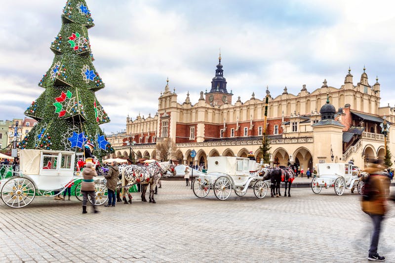 Krakau - Weihnachtsmarkt und Tuchhallen - ©Beautiful textures - stock.adobe.com