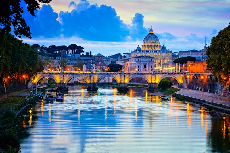 Rom - Tiber und Petersdom am Abend - ©Jenifoto - stock.adobe.com
