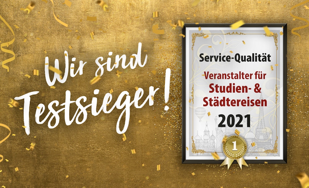 Testsieger Service-Qualität 2021 – © Eberhardt TRAVEL