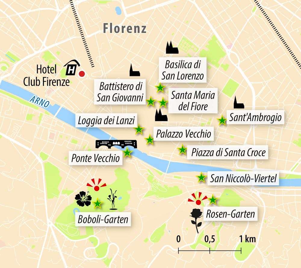 Ihre Ortskarte - Florenz – © Eberhardt TRAVEL