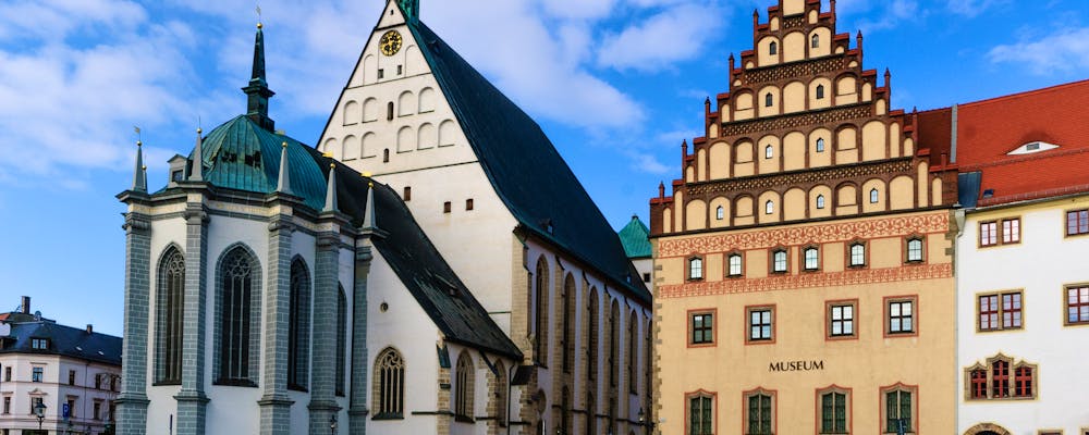 Freiberg (Sachsen) - Untermarkt mit Freiberger Dom und Stadtmuseum – © Anne Miersch - adobe.stock.com