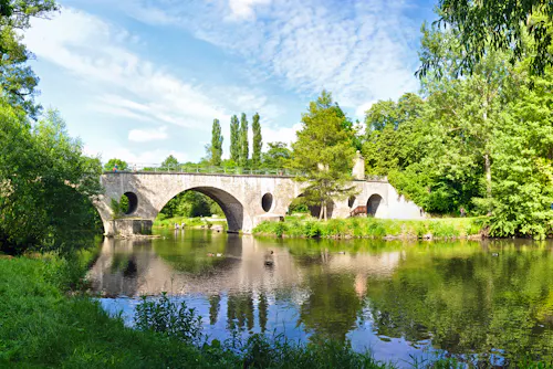 Weimar - die Sternbrücke über die Ilm im Ilmpark  &ndash; &copy; ©Henry Czauderna - stock.adobe.com