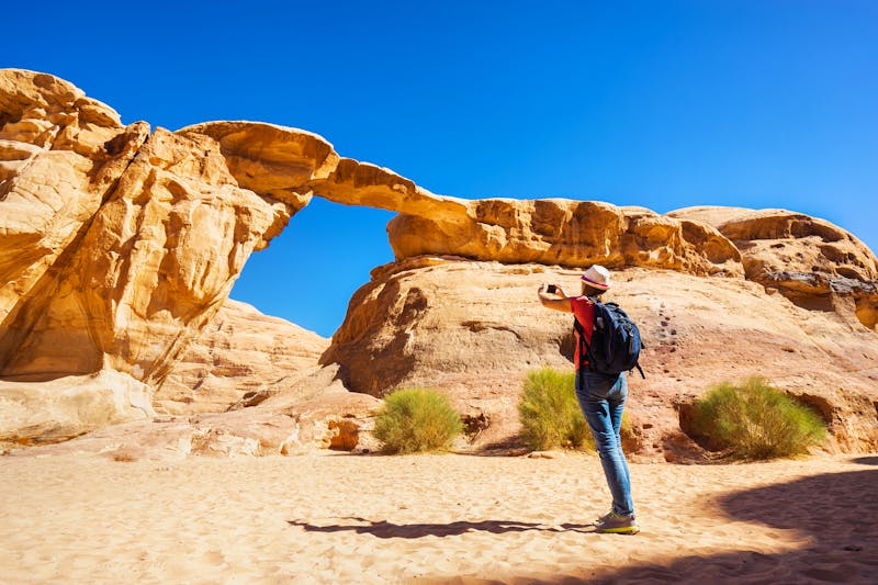 Felsenbrücke im Wadi Rum - ©©upslim - stock.adobe.com